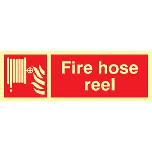 Fire Hose Reel Photoluminescent Sign