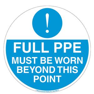 Full PPE Must Be Worn Graphic Floor Marker