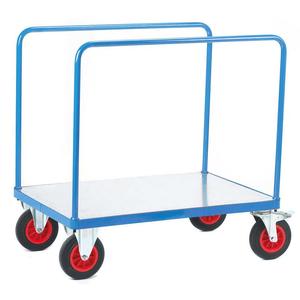 Galvanised Base Platform Trolley with Two Bar Sides