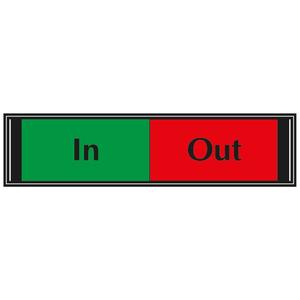 In / Out Sliding Sign for Doors