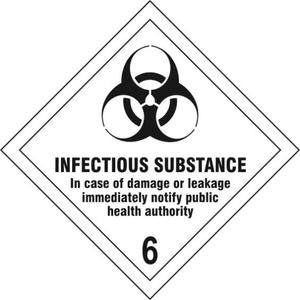 Infectious Substance 6 Diamond Labels
