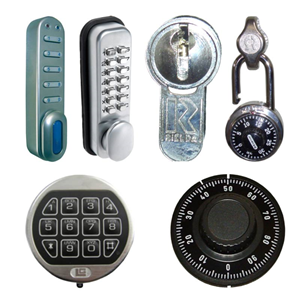 A selection of locks for key cabinets