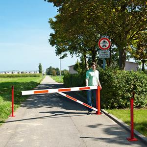 Swing barriers with cylinder lock
