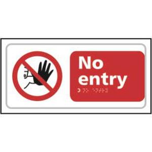No Entry Braille Sign