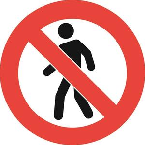 No Pedestrian / People Graphic Floor Marker