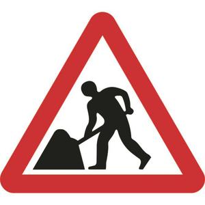 Road Works Roll-up Sign