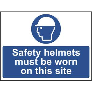 Safety Helmets Must Be Worn Sign