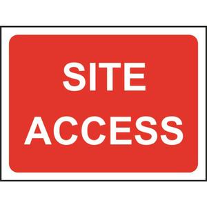Site Access Road Sign