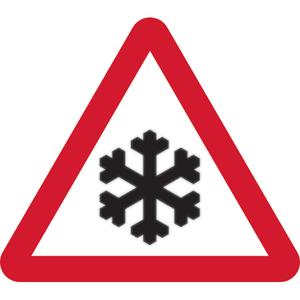 Snow and Ice Road Sign