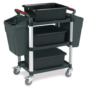 Utility Tray Trolleys with 3 Shelves with Accessories