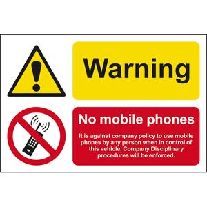 Warning, No Mobile Phones - It Is Against Company Policy