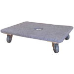 Wooden dolly with capet-covered platform