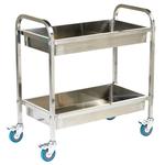 201 Grade Stainless Steel Shelf Trolley with Deep Trays