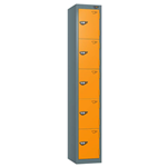 5 Door Carbon Zero Lockers with CAM Lock