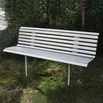 Grey Galvanised Powder-Coated Drayton Outdoor Park Bench