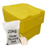 Medium Sized 60L Grit Bin With 25kg Salt & Scoop