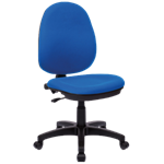 Single Lever Operator Chair, Blue and Black, Optional Arms