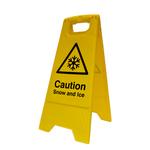 Caution Snow and Ice Floor Sign Stand 