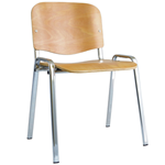 ISO Beech Chair with Chrome Frame