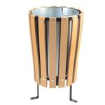 Imatation Wood Slat Litter Bin