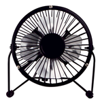 USB 4" BLack Mini Desk Fan