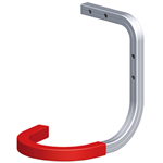 Aluminium bike hook which can be mounted on the wall or ceiling