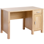 Amazonia Oak home office workstation with cupboard and drawer