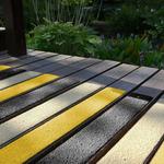 GRP Fibreglass Anti-slip Decking Strip in Black & Yellow