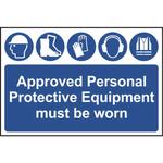 Approved Personal Protective Equipment Must Be Worn Sign