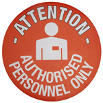 Authorised Personnel Only Graphic Floor Marker