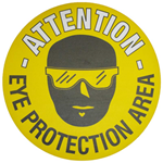 Eye Protection Area Graphic Floor Marker