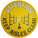 Keep Aisles Clear Graphic Floor Marker