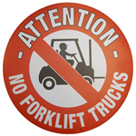 No Forklift Trucks Graphic Floor Marker