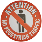 No Pedestrian Traffic Graphic Floor Marker