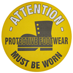 Protective Footwear Must Be Worn Graphic Floor Marker