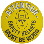 Safety Helmets Must Be Worn Graphic Floor Marker
