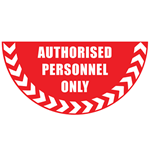 Authorised Personnel Half Circle Graphic Floor Marker