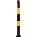 Autopa black & yellow bolt-down safety bollard