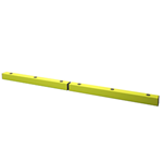 Ballistics grade HDPE floor level barrier - colourfast yellow and grey