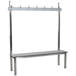 Aqua Stainless Steel Solo Changing Room Benches