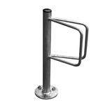 Galvanised steel post-mouted bike rack