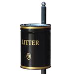 40L Open Top Litter Bins for Post or Wall Mounting 