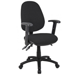 Vantage 200 black operator chair with adjustable arms