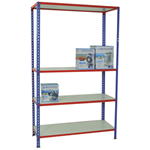 Boltless Steel Shelving with Melamine-Faced Shelves