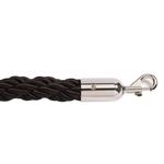 Braided Twisted Barrier Rope with Chrome Slide Snap Connectors