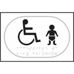 Disabled & Infant Toilet Symbol Braille Sign