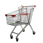 Bright Zinc Supermarket Shopping Trolleys
