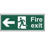 BS Fire Exit Arrow Left Sign