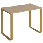 Cairo sleigh frame desk with Kendal Oak top