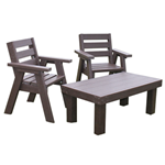 Captain's 100% Recycled Plastic Outdoor Chair & Table